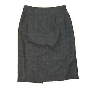 Biagio Vintage Gray Wool Pencil Skirt Women's Size 12 Classic Straight Career